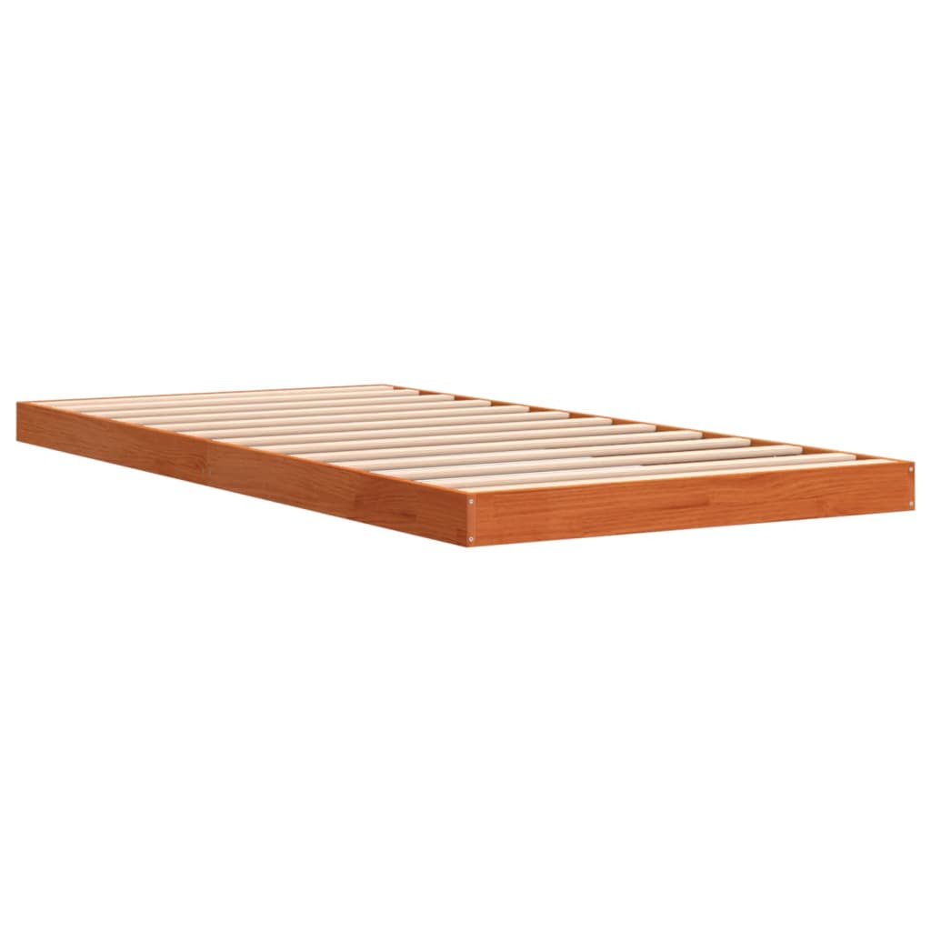 Bedframe massief grenenhout wasbruin 90x200 cm is nu te koop bij PeponiXL, paradijselijk wonen!