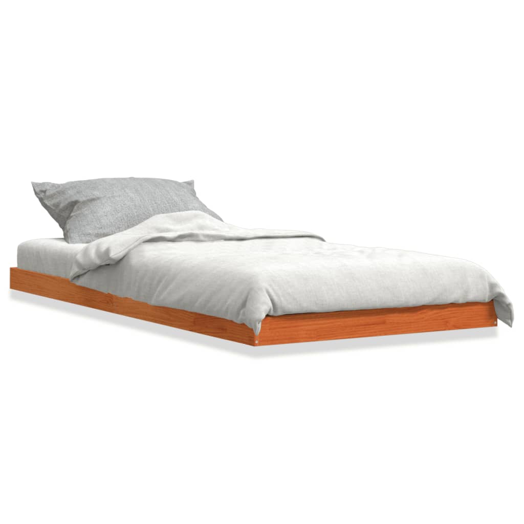 Bedframe massief grenenhout wasbruin 90x200 cm is nu te koop bij PeponiXL, paradijselijk wonen!