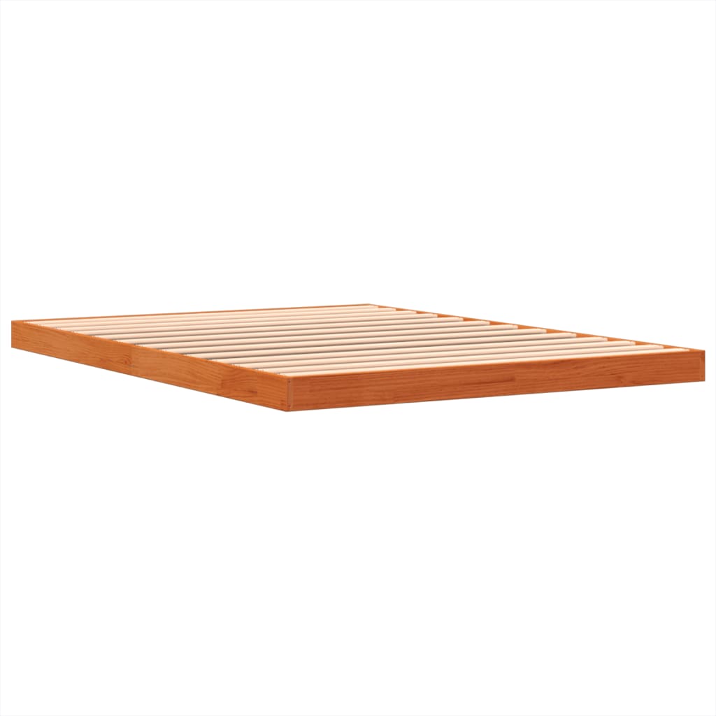 Bedframe massief grenenhout wasbruin 135x190 cm is nu te koop bij PeponiXL, paradijselijk wonen!