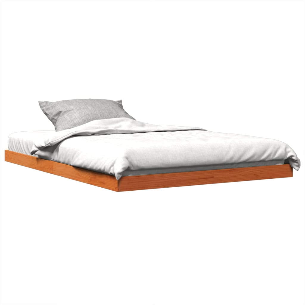 Bedframe massief grenenhout wasbruin 135x190 cm is nu te koop bij PeponiXL, paradijselijk wonen!