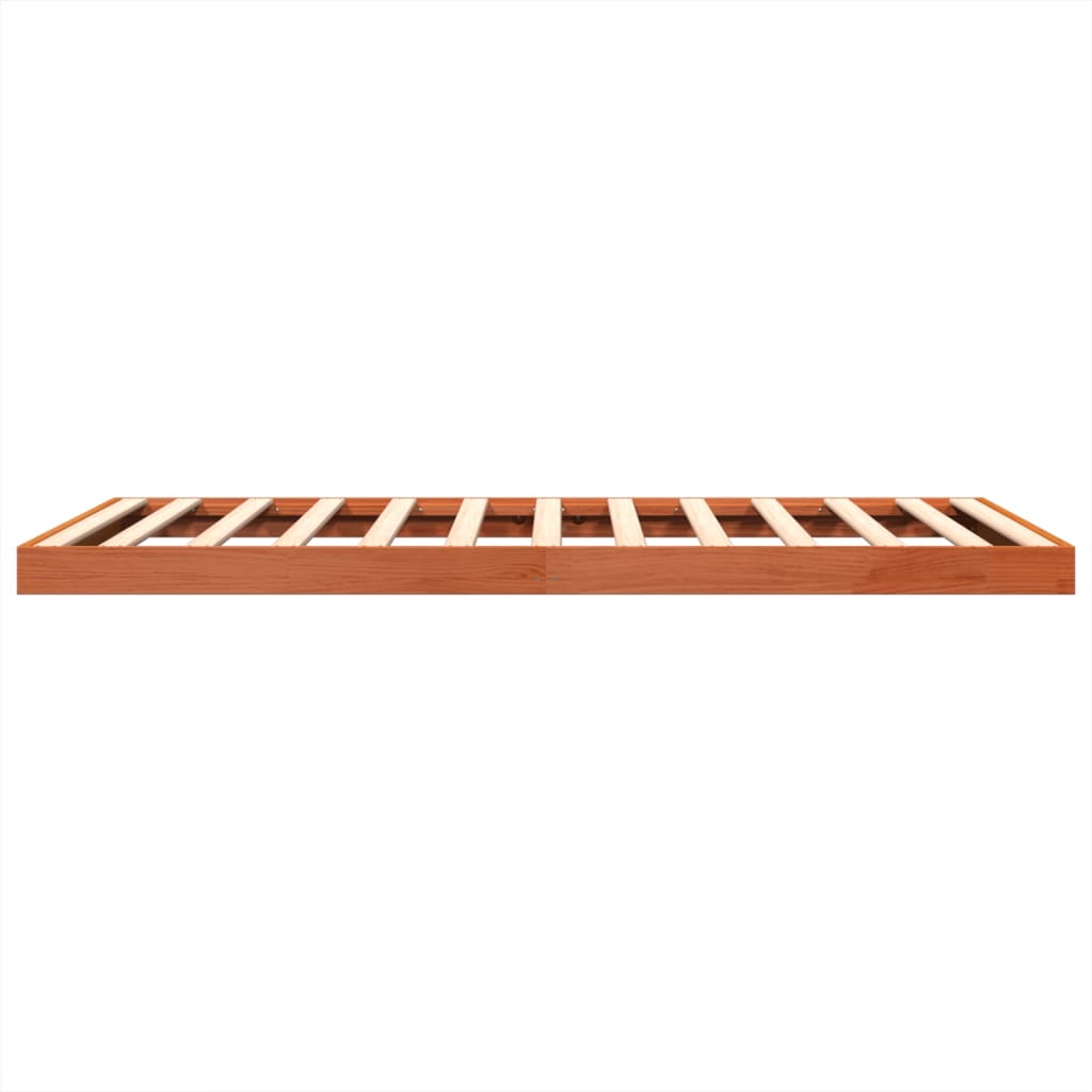 Bedframe massief grenenhout wasbruin 135x190 cm is nu te koop bij PeponiXL, paradijselijk wonen!