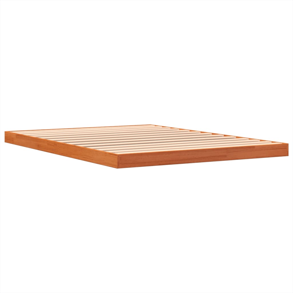 Bedframe massief grenenhout wasbruin 135x190 cm is nu te koop bij PeponiXL, paradijselijk wonen!