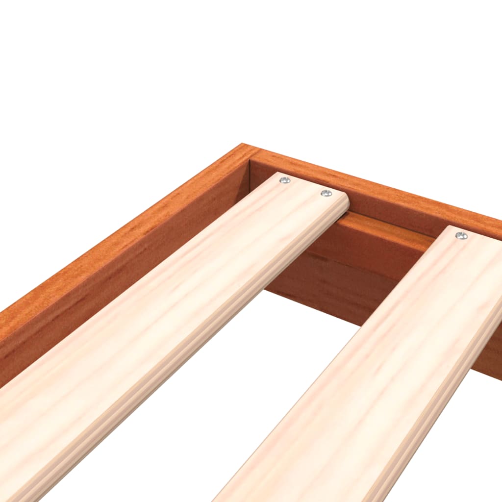 Bedframe massief grenenhout wasbruin 135x190 cm is nu te koop bij PeponiXL, paradijselijk wonen!