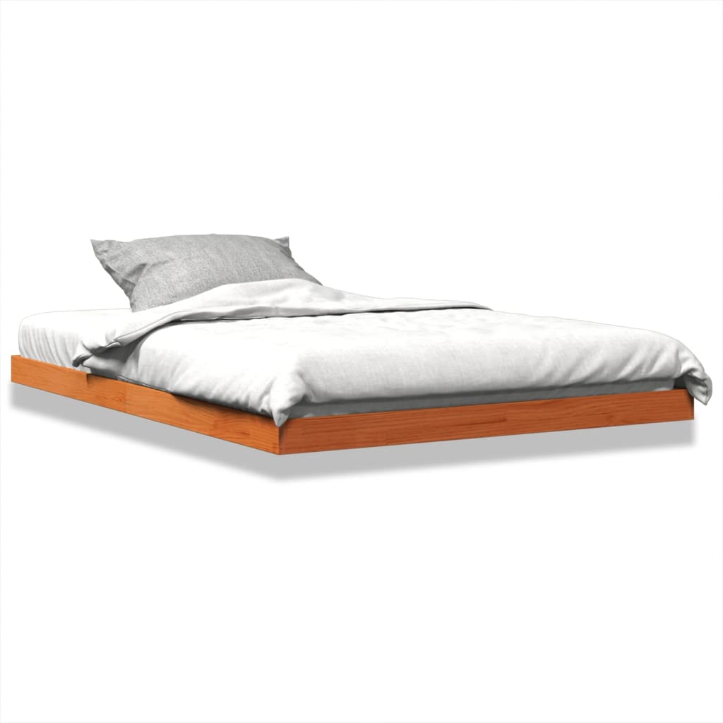 Bedframe massief grenenhout wasbruin 135x190 cm is nu te koop bij PeponiXL, paradijselijk wonen!