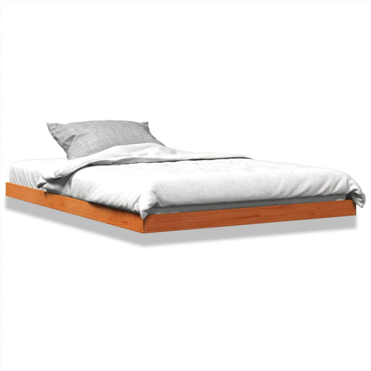 Bedframe massief grenenhout wasbruin 135x190 cm is nu te koop bij PeponiXL, paradijselijk wonen!