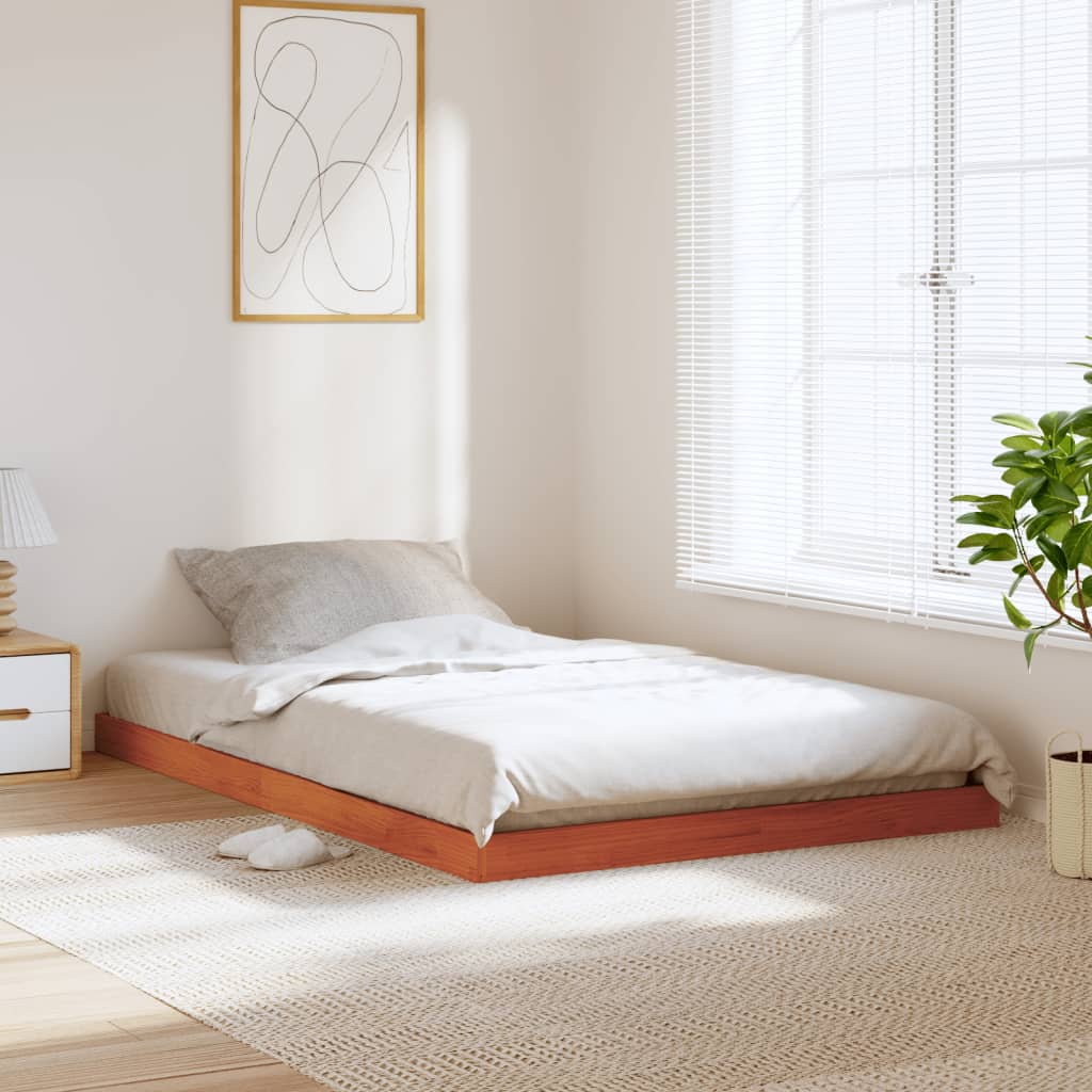 Bedframe massief grenenhout wasbruin 120x190 cm is nu te koop bij PeponiXL, paradijselijk wonen!