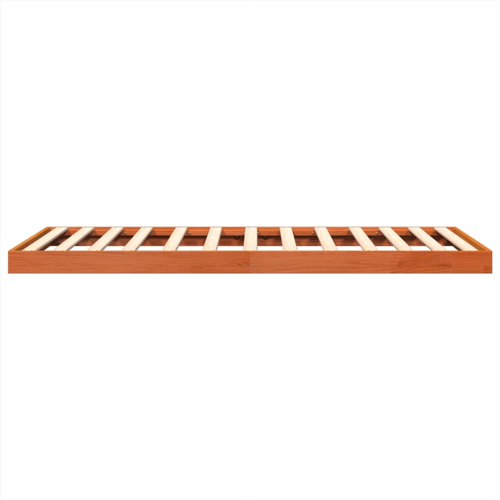 Bedframe massief grenenhout wasbruin 120x190 cm is nu te koop bij PeponiXL, paradijselijk wonen!