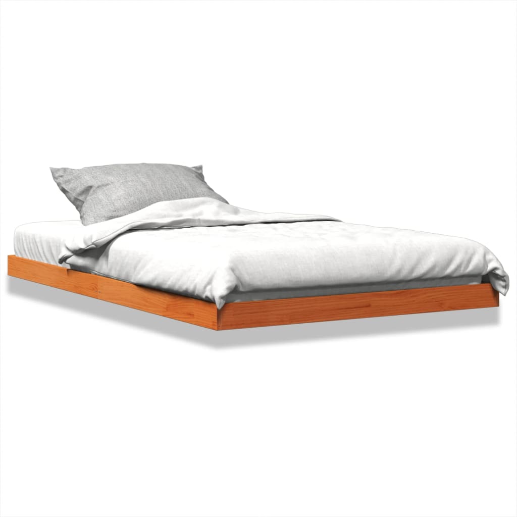 Bedframe massief grenenhout wasbruin 120x190 cm is nu te koop bij PeponiXL, paradijselijk wonen!