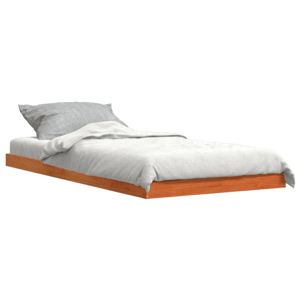 Bedframe massief grenenhout wasbruin 90x190 cm is nu te koop bij PeponiXL, paradijselijk wonen!