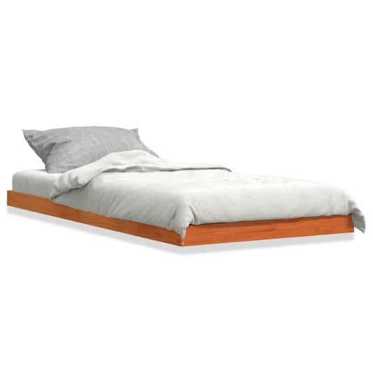 Bedframe massief grenenhout wasbruin 90x190 cm is nu te koop bij PeponiXL, paradijselijk wonen!