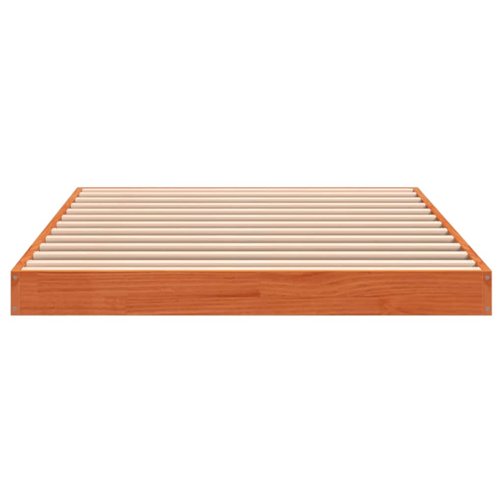 Bedframe massief grenenhout wasbruin 75x190 cm is nu te koop bij PeponiXL, paradijselijk wonen!