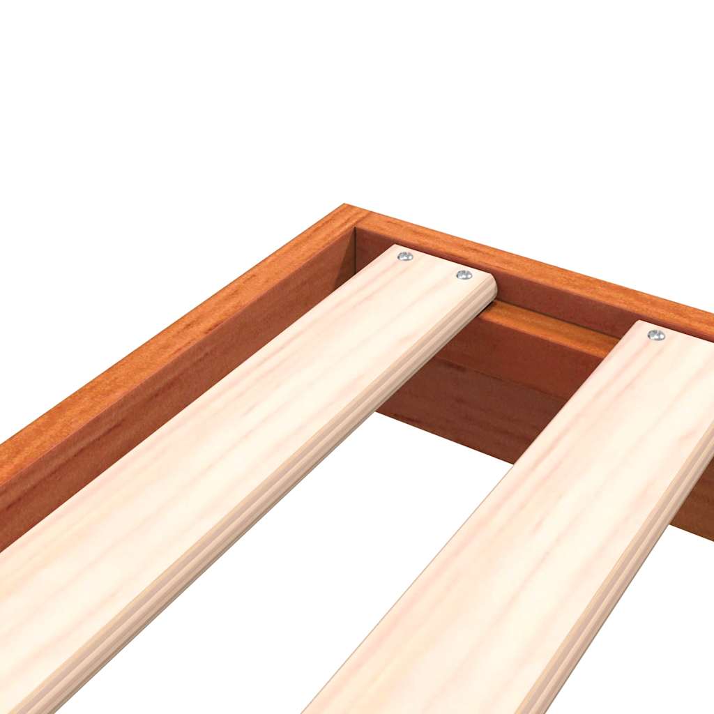 Bedframe massief grenenhout wasbruin 75x190 cm is nu te koop bij PeponiXL, paradijselijk wonen!