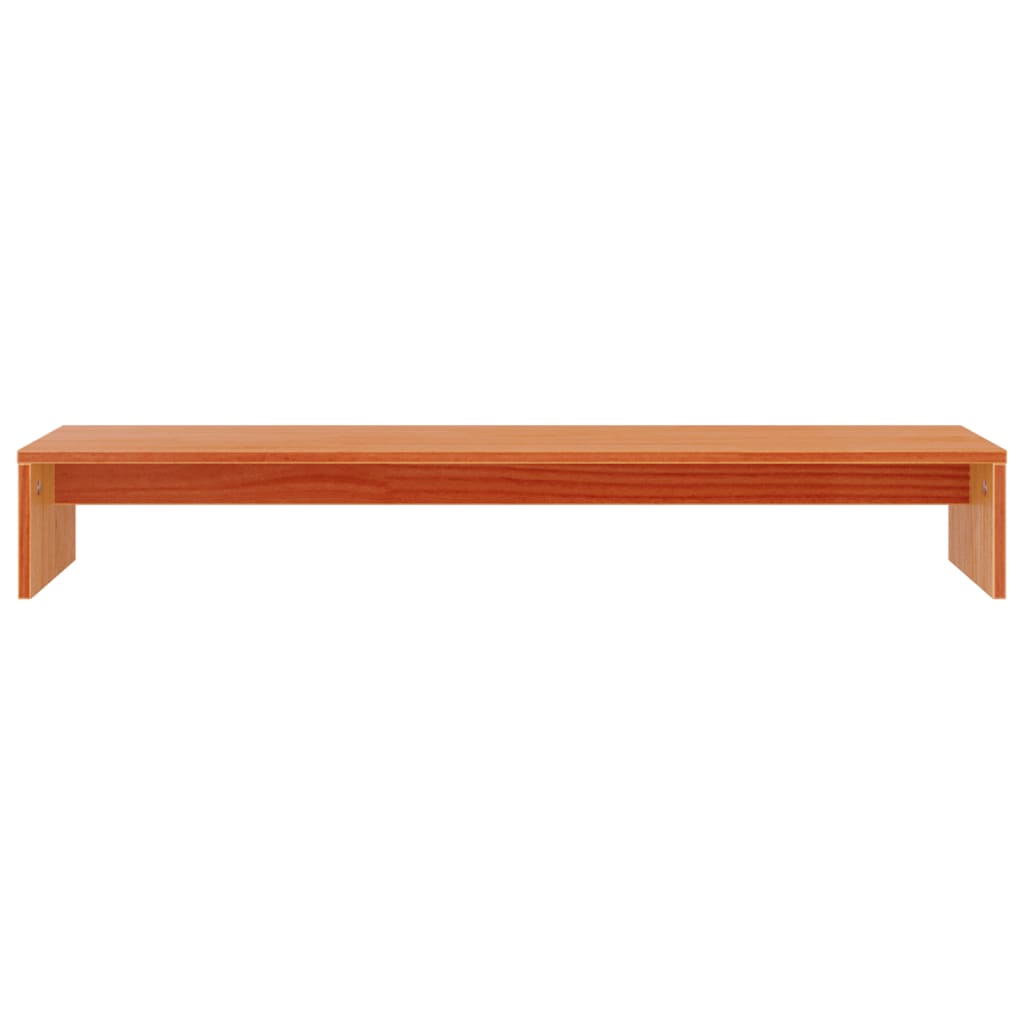 Monitorstandaard 100x27x15 cm massief grenenhout wasbruin is nu te koop bij PeponiXL, paradijselijk wonen!