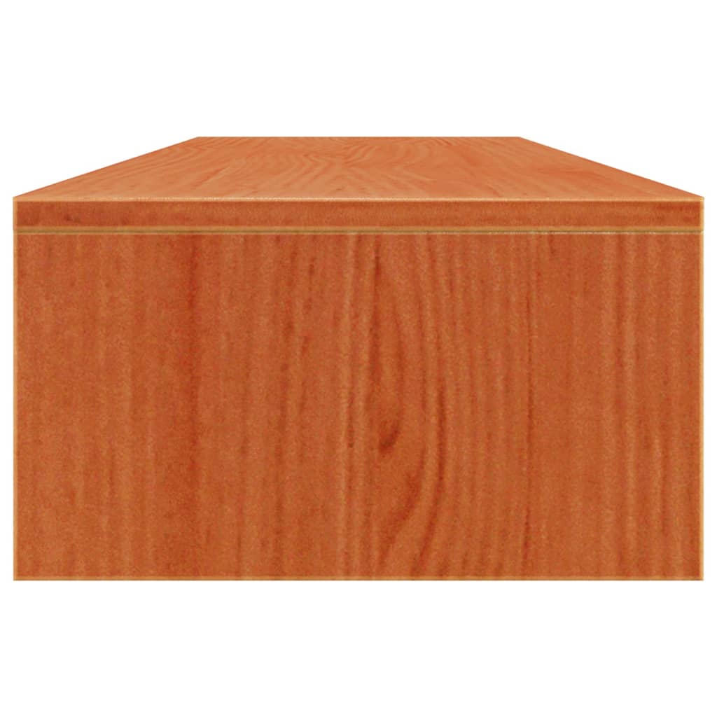 Monitorstandaard 100x27x15 cm massief grenenhout wasbruin is nu te koop bij PeponiXL, paradijselijk wonen!