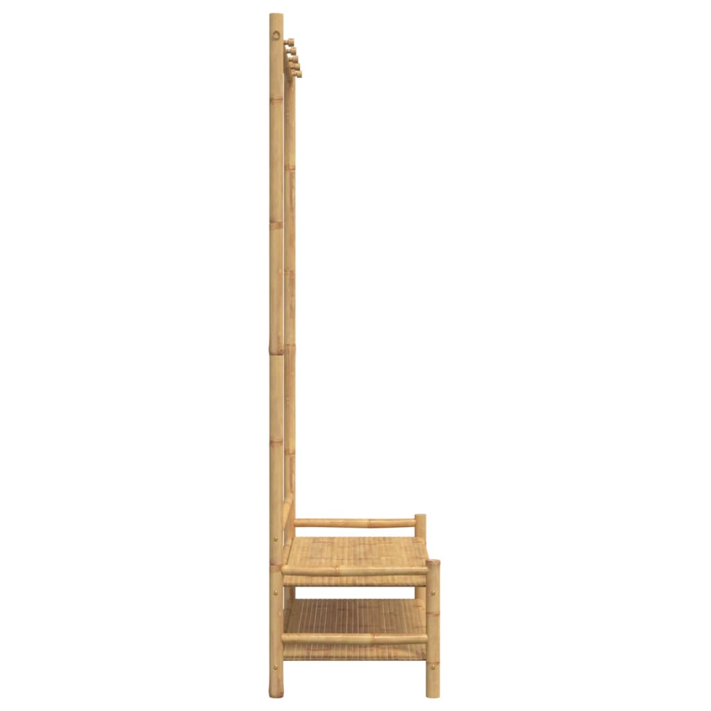 Kledingrek met schappen 103x40x183 cm bamboe is nu te koop bij PeponiXL, paradijselijk wonen!