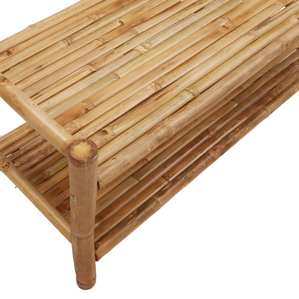 Kledingrek met schappen 103x40x183 cm bamboe is nu te koop bij PeponiXL, paradijselijk wonen!
