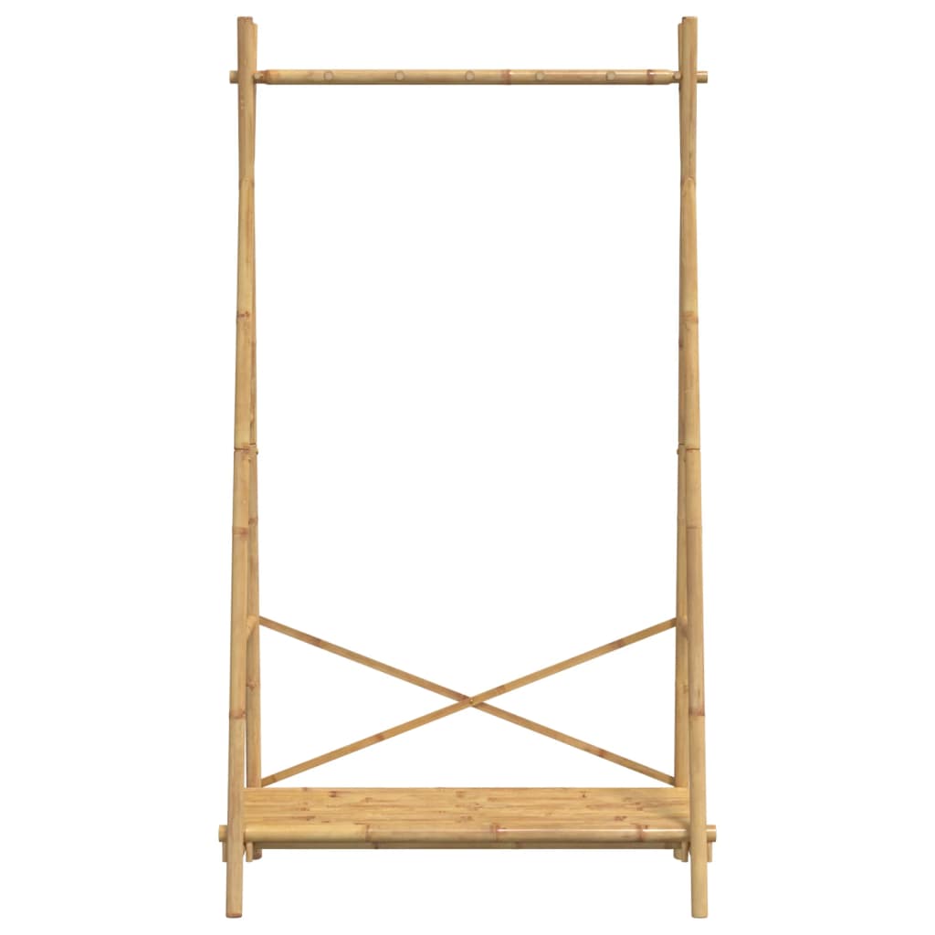 Kledingrek met schap 102x50x190 cm bamboe is nu te koop bij PeponiXL, paradijselijk wonen!