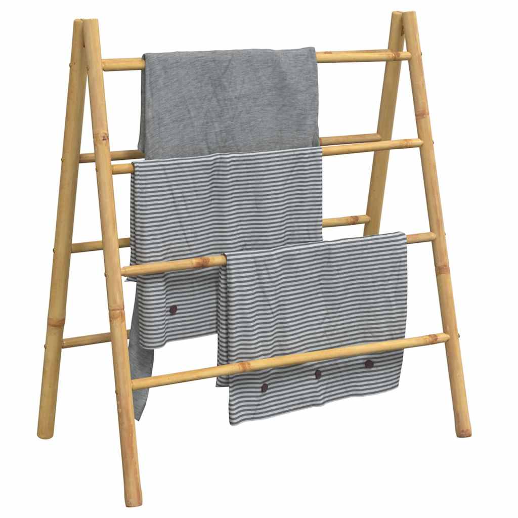 Handdoekladder met 4 sporten 90x50x100 cm bamboe is nu te koop bij PeponiXL, paradijselijk wonen!