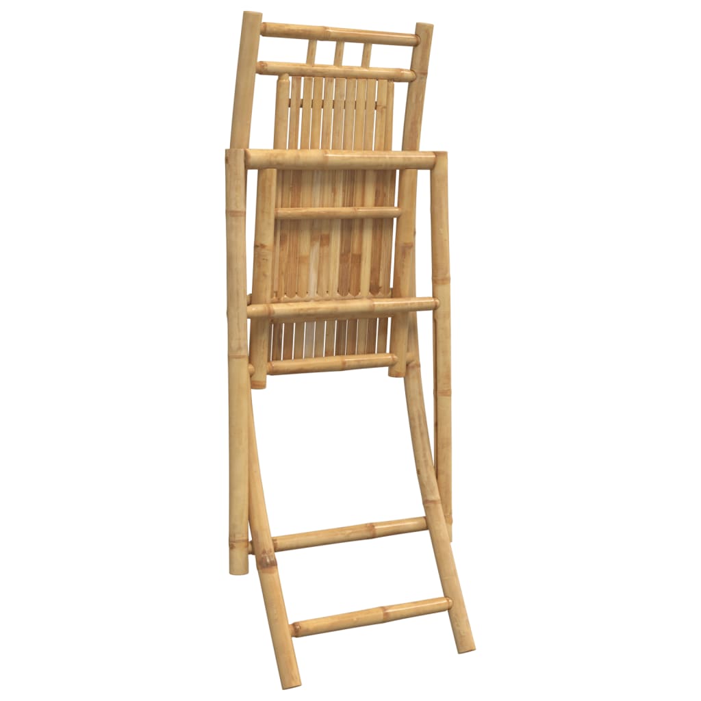 Tuinstoelen 2 st inklapbaar 46x66x99 bamboe is nu te koop bij PeponiXL, paradijselijk wonen!