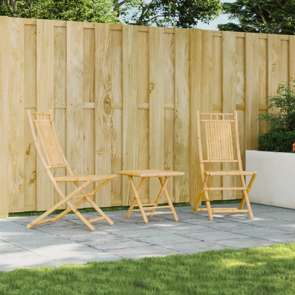 Tuinstoelen 2 st inklapbaar 46x66x99 bamboe is nu te koop bij PeponiXL, paradijselijk wonen!