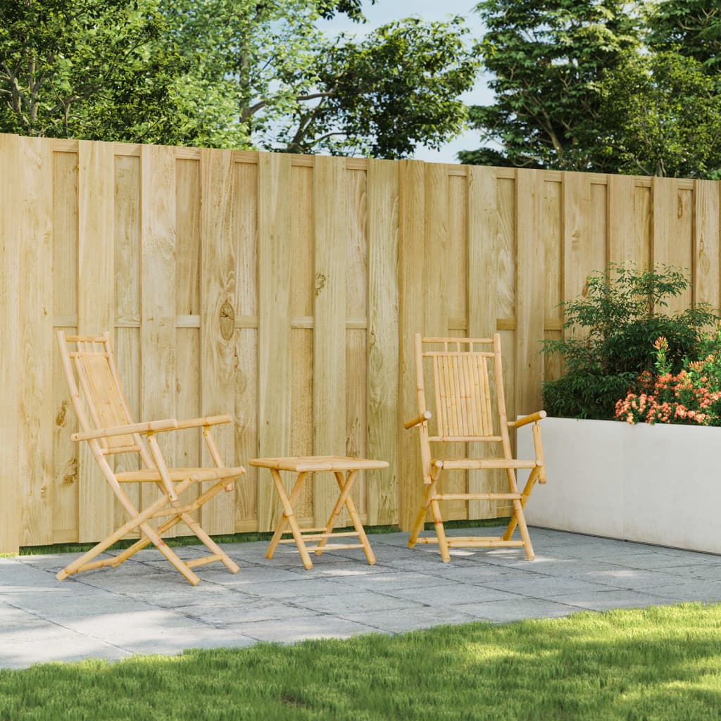 Tuinstoelen 2 st inklapbaar 53x66x99 bamboe is nu te koop bij PeponiXL, paradijselijk wonen!