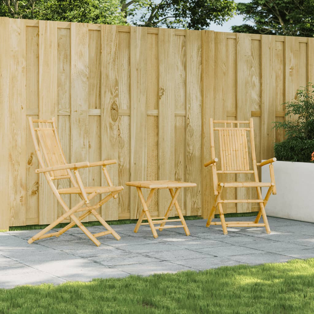 Tuinstoelen 2 st inklapbaar 53x66x99 bamboe is nu te koop bij PeponiXL, paradijselijk wonen!