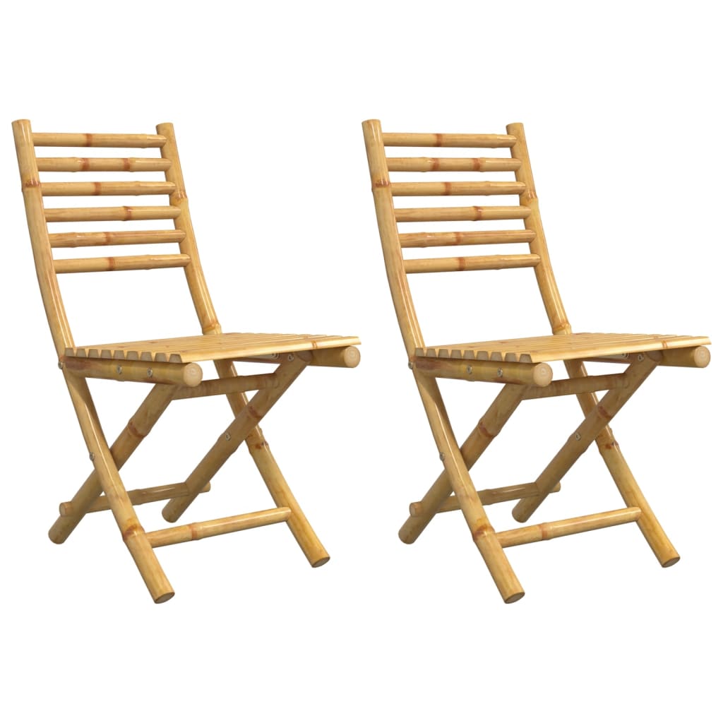 Tuinstoelen 2 st inklapbaar 43x54x88 bamboe is nu te koop bij PeponiXL, paradijselijk wonen!