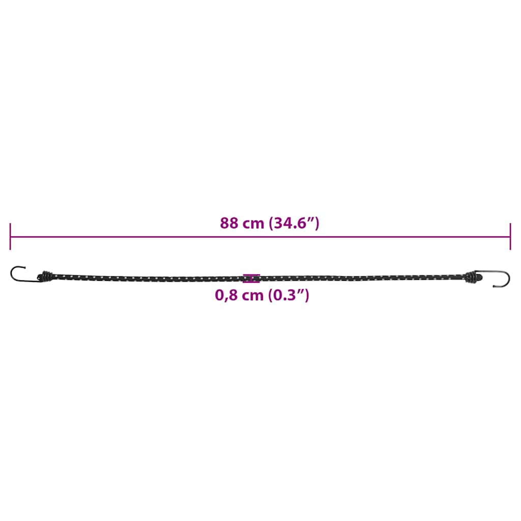 Spanelastieken met reflecterende strips en haken 50 st 88 cm is nu te koop bij PeponiXL, paradijselijk wonen!