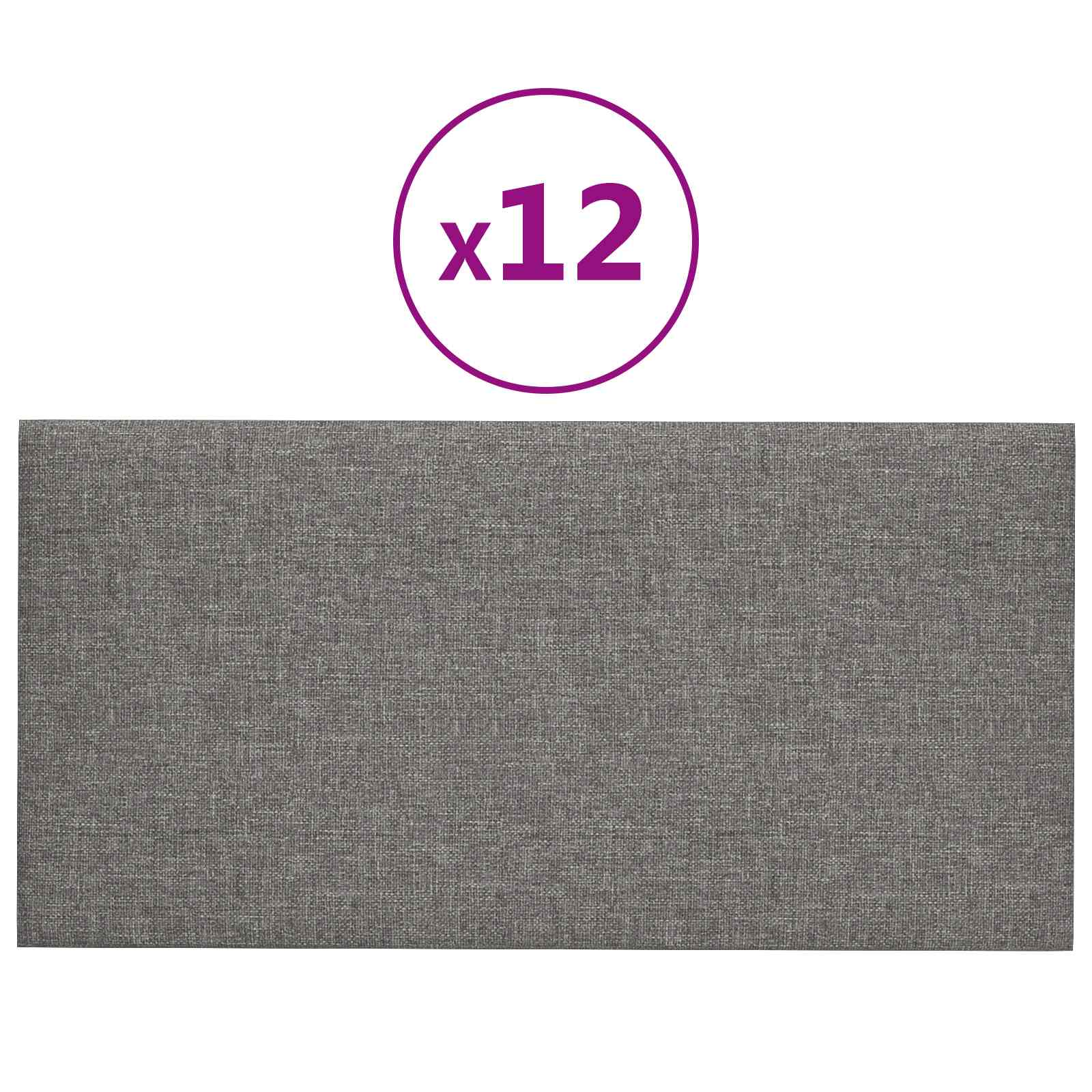 Wandhoofdbord 12 pcs Lichtgrijs 30 x 15 cm Stof is nu te koop bij PeponiXL, paradijselijk wonen!