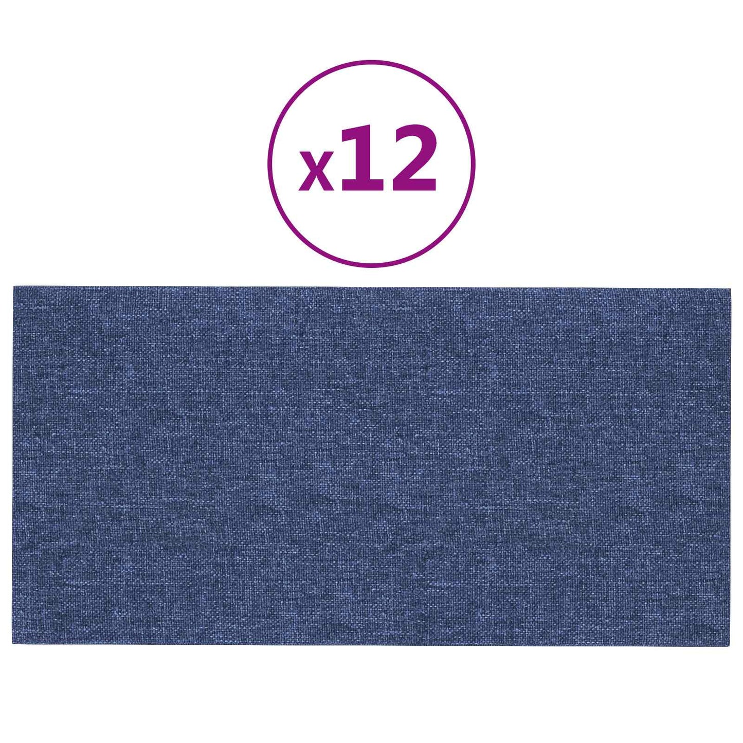 Wandhoofdbord 12 pcs Blauw 30 x 15 cm Stof is nu te koop bij PeponiXL, paradijselijk wonen!