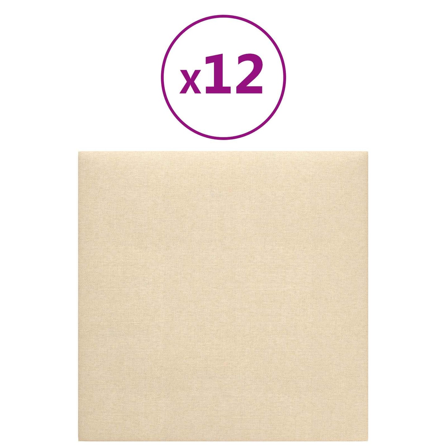 Wandhoofdbord 12 pcs Crème 30 x 30 cm Stof is nu te koop bij PeponiXL, paradijselijk wonen!