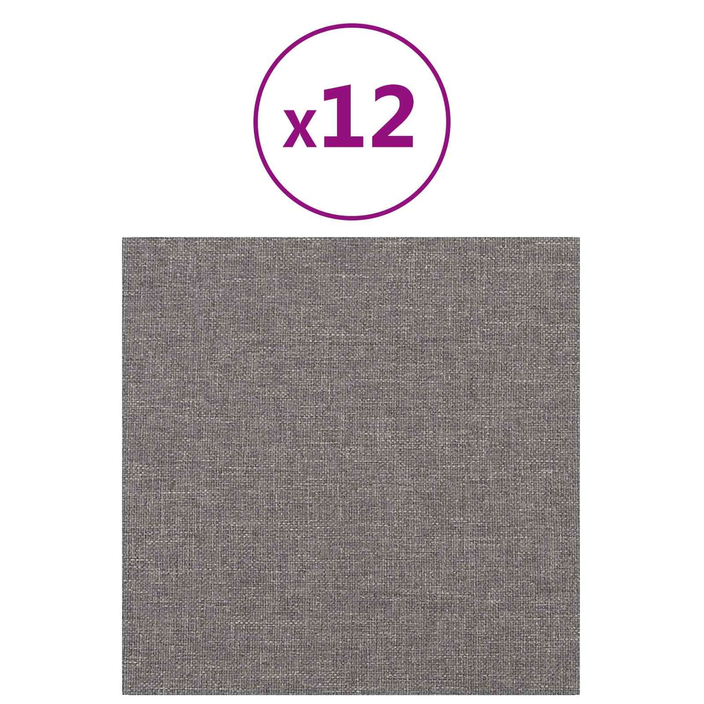 Wandhoofdbord 12 pcs Lichtgrijs 30 x 30 cm Stof is nu te koop bij PeponiXL, paradijselijk wonen!