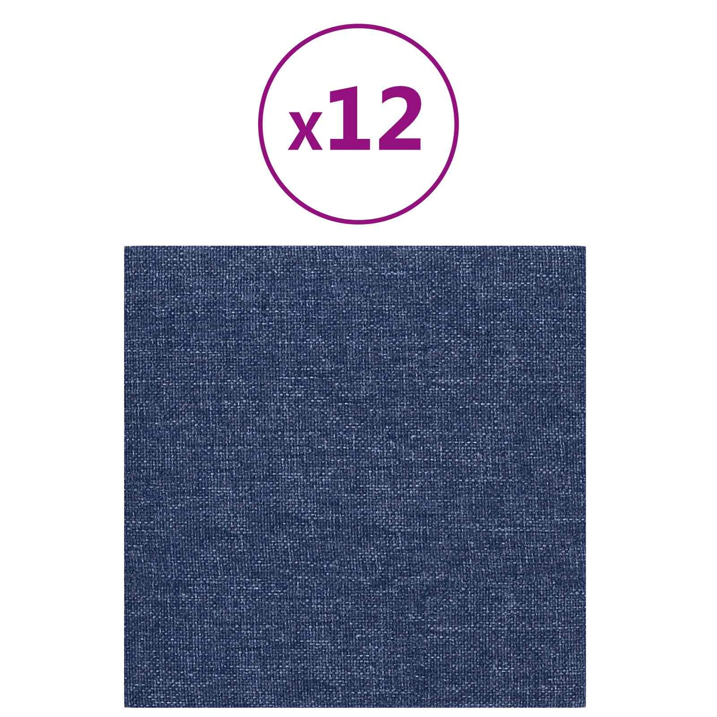 Wandhoofdbord 12 pcs Blauw 30 x 30 cm Stof is nu te koop bij PeponiXL, paradijselijk wonen!