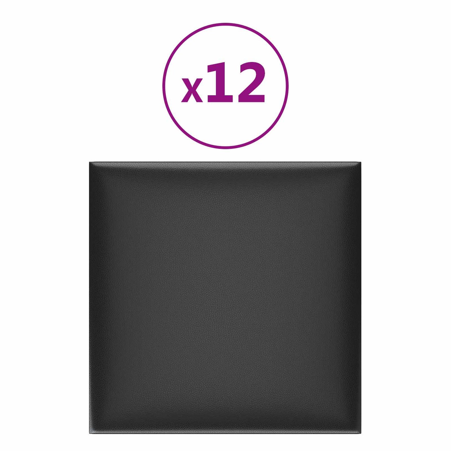Wandhoofdbord 12 pcs Zwart 30 x 30 cm Stof is nu te koop bij PeponiXL, paradijselijk wonen!