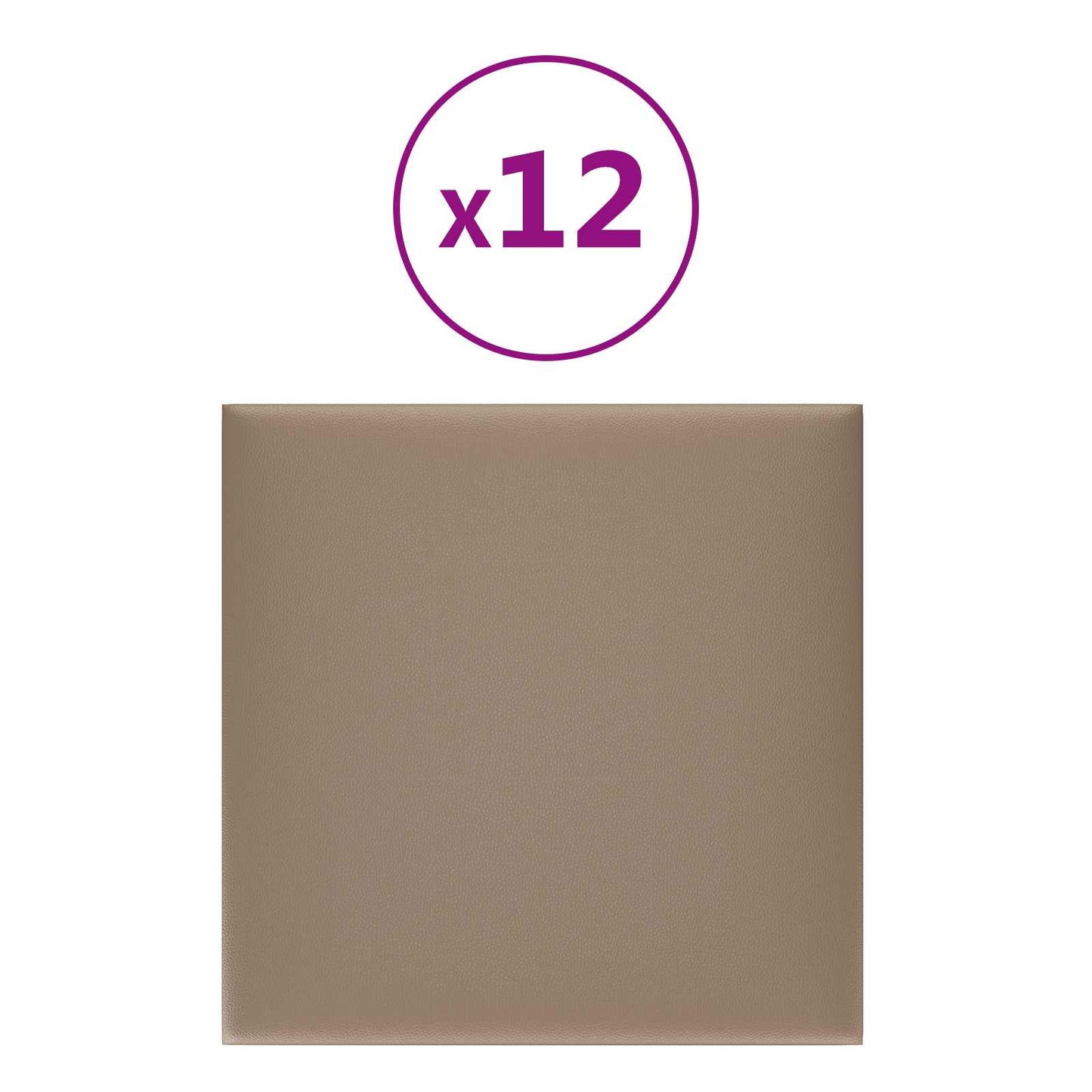 Wandhoofdbord 12 pcs Cappuccino 30 x 30 cm Stof is nu te koop bij PeponiXL, paradijselijk wonen!