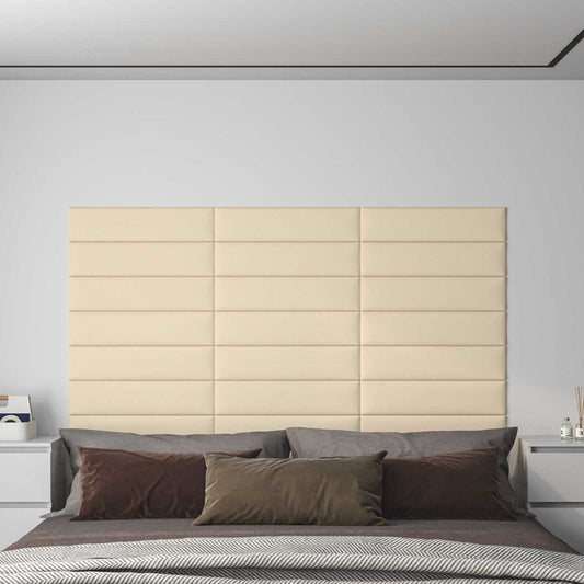 Wandhoofdbord 12 pcs Crème 60 x 15 cm Stof is nu te koop bij PeponiXL, paradijselijk wonen!