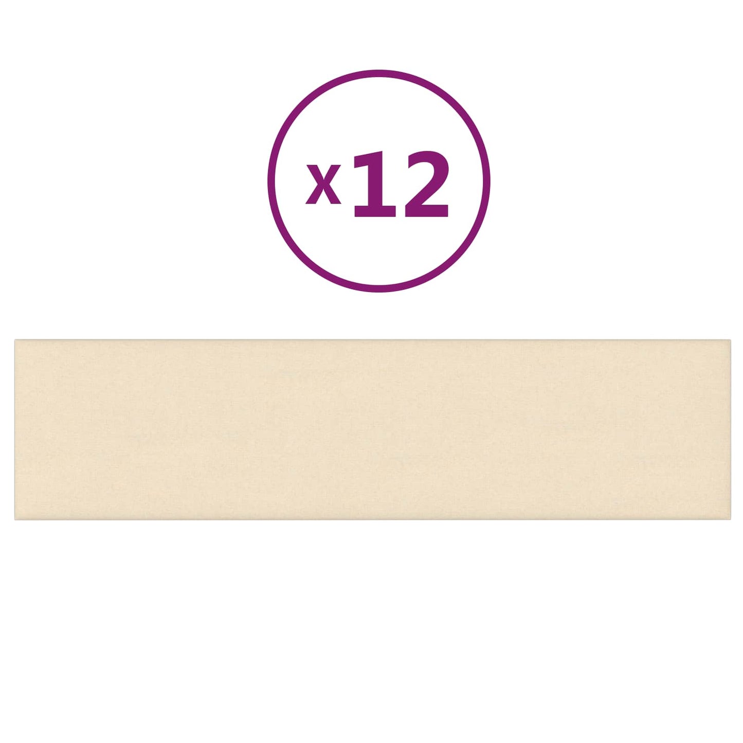 Wandhoofdbord 12 pcs Crème 60 x 15 cm Stof is nu te koop bij PeponiXL, paradijselijk wonen!