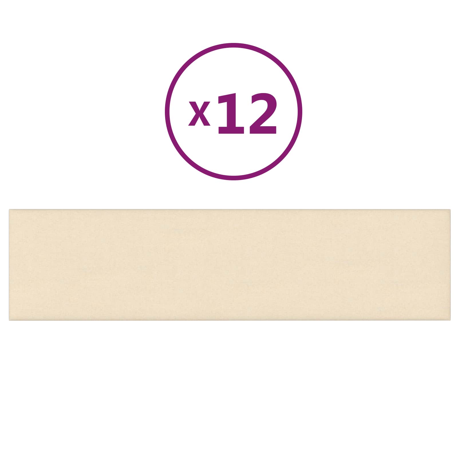 Wandhoofdbord 12 pcs Crème 60 x 15 cm Stof is nu te koop bij PeponiXL, paradijselijk wonen!