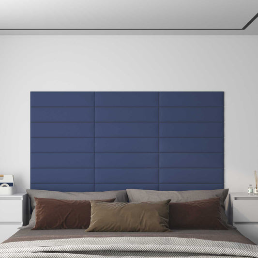 Wandhoofdbord 12 pcs Blauw 60 x 15 cm Stof is nu te koop bij PeponiXL, paradijselijk wonen!
