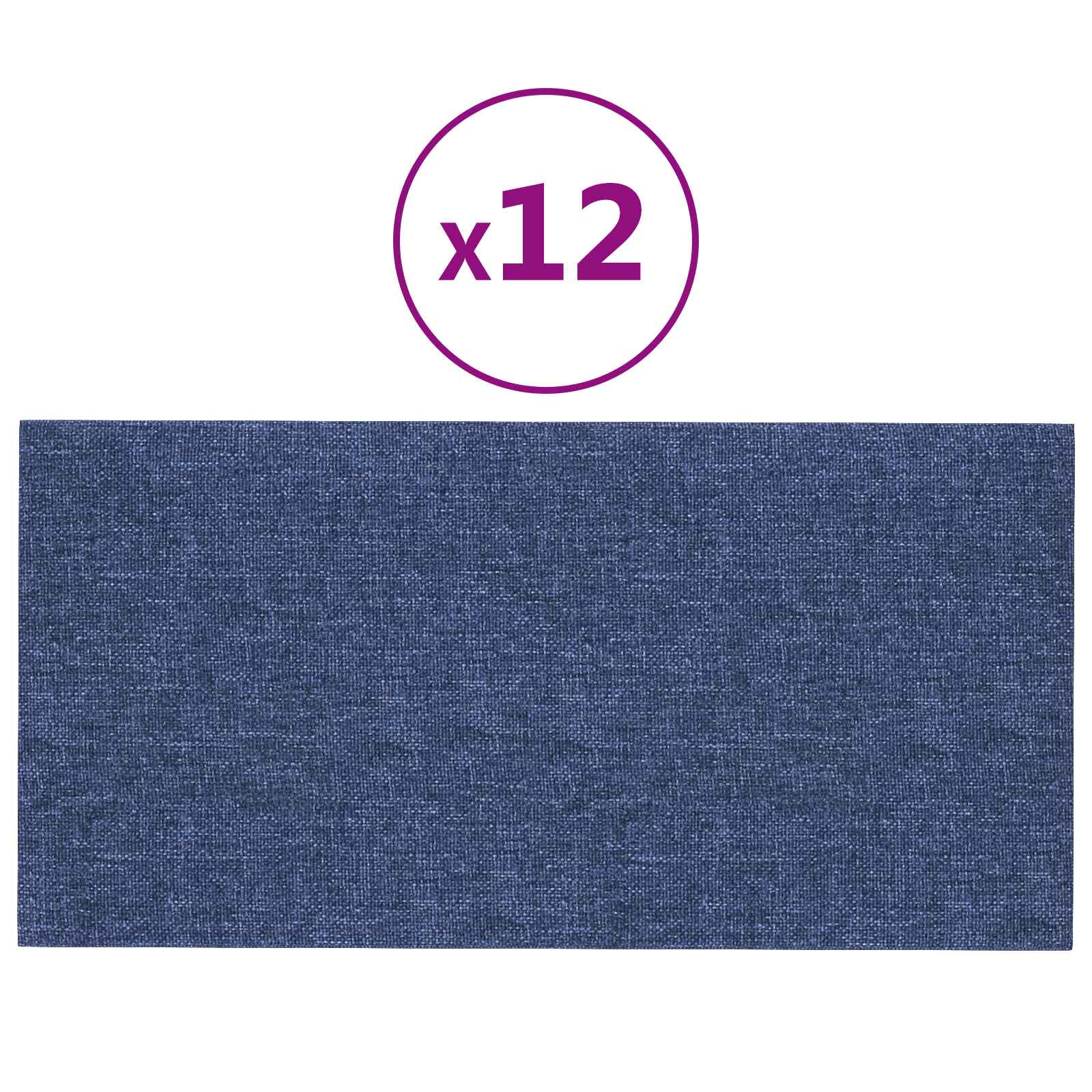 Wandhoofdbord 12 pcs Blauw 60 x 30 cm Stof is nu te koop bij PeponiXL, paradijselijk wonen!