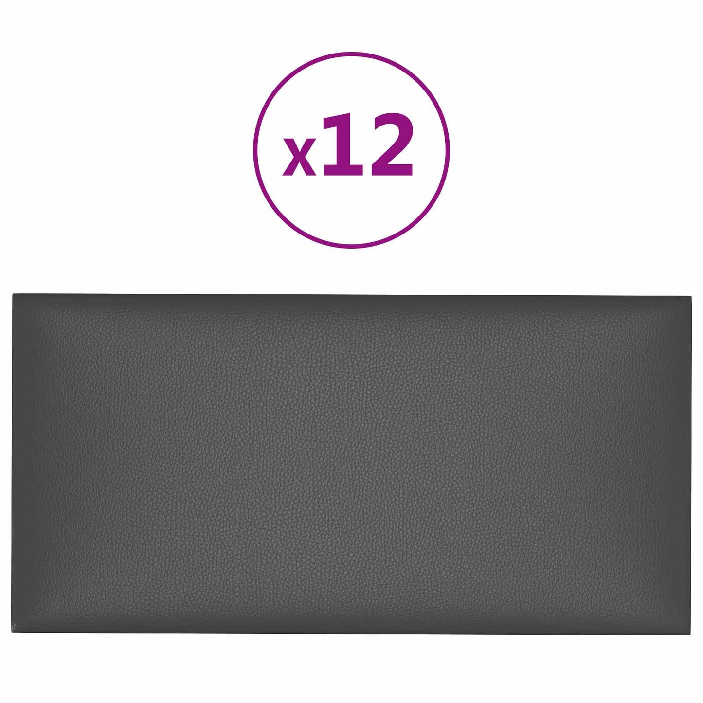 Wandhoofdbord 12 pcs Grijs 60 x 30 cm Stof is nu te koop bij PeponiXL, paradijselijk wonen!