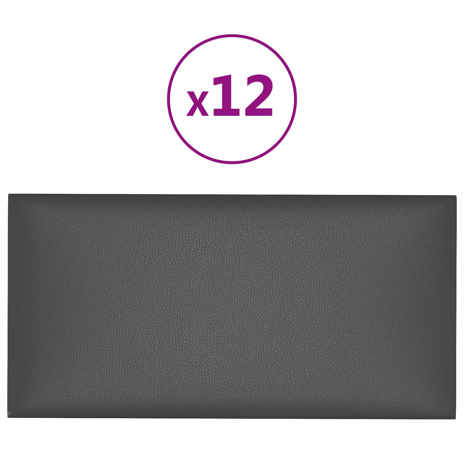 Wandhoofdbord 12 pcs Grijs 60 x 30 cm Stof is nu te koop bij PeponiXL, paradijselijk wonen!