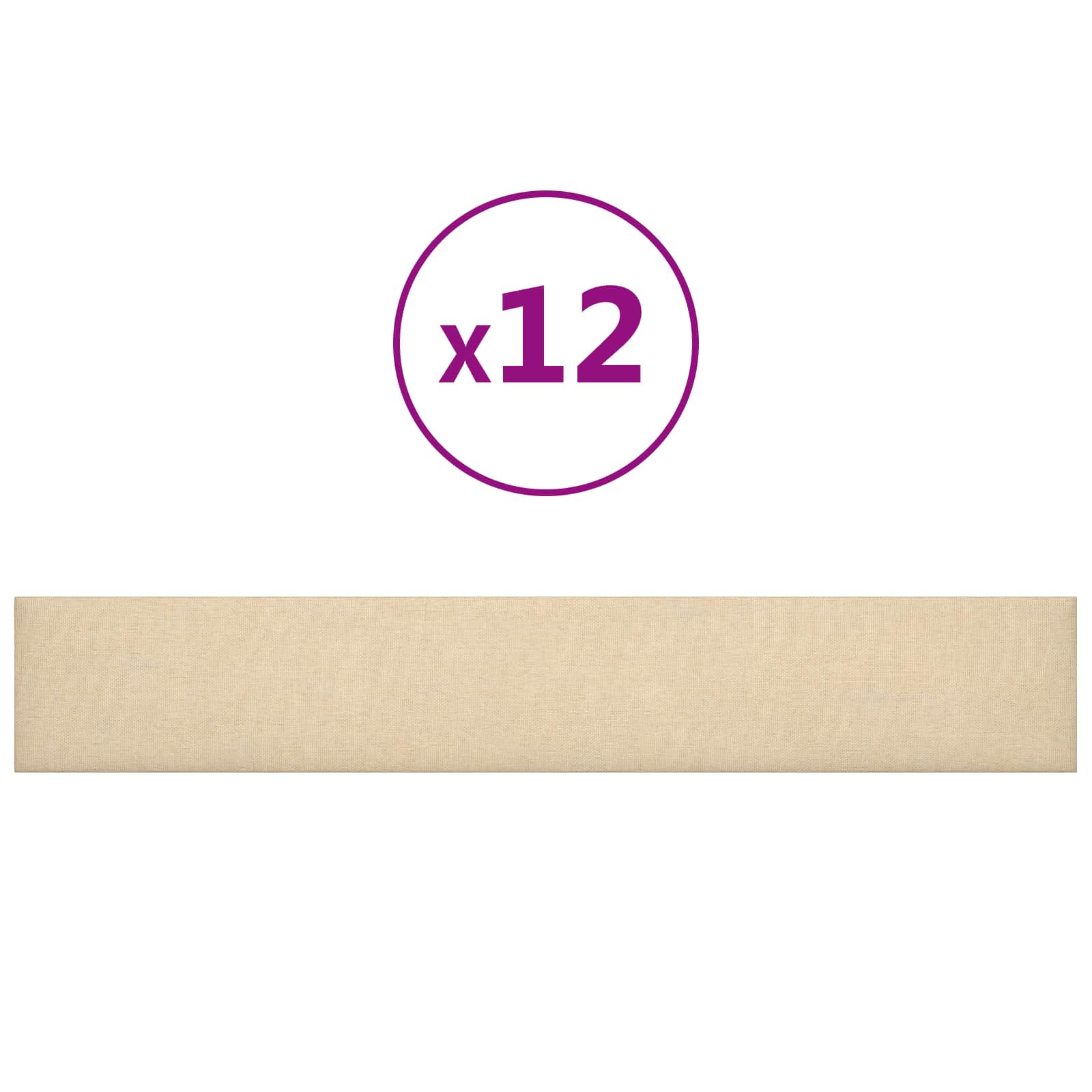 Wandhoofdbord 12 pcs Crème 90 x 15 cm Stof is nu te koop bij PeponiXL, paradijselijk wonen!
