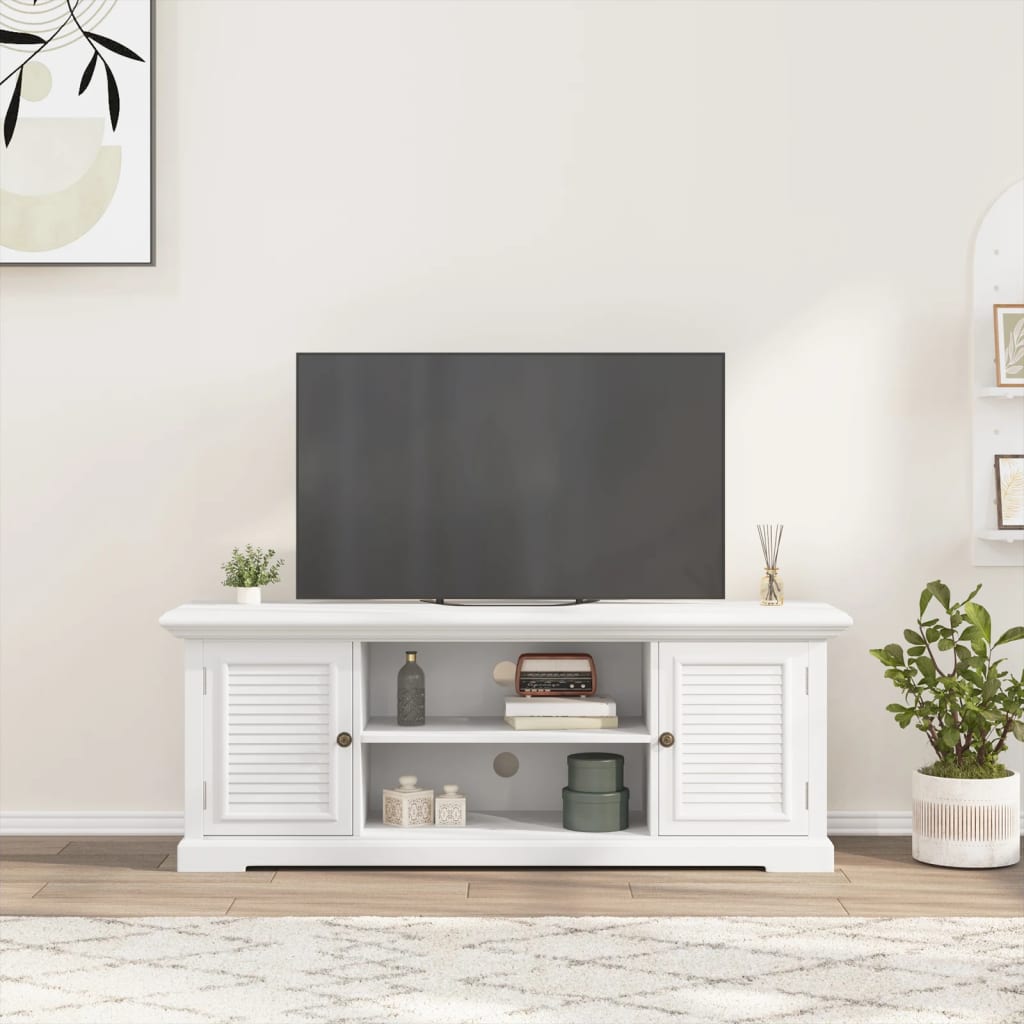 Tv-meubel 110x30x41 cm bewerkt hout wit is nu te koop bij PeponiXL, paradijselijk wonen!