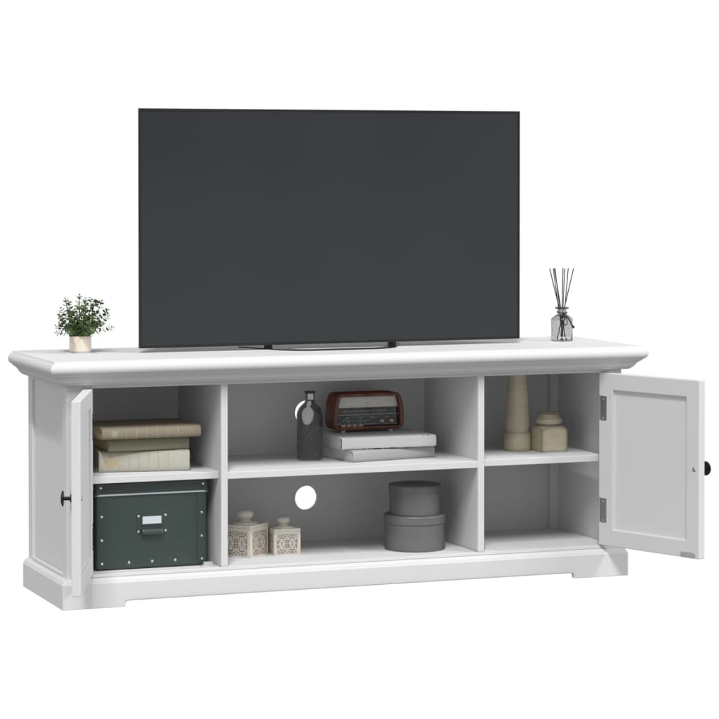 Tv-meubel 110x30x41 cm bewerkt hout wit is nu te koop bij PeponiXL, paradijselijk wonen!