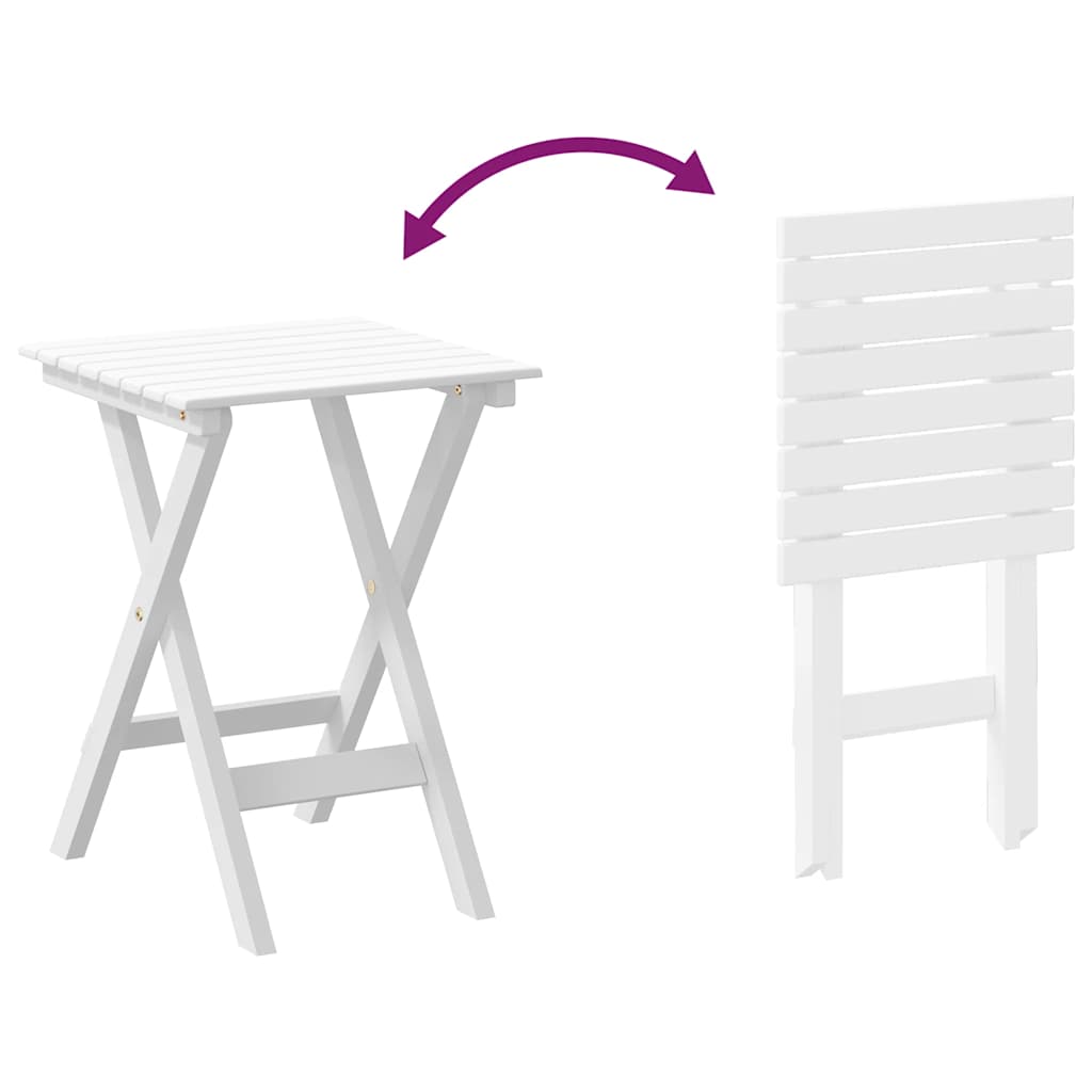 Bijzettafel inklapbaar massief populierenhout wit is nu te koop bij PeponiXL, paradijselijk wonen!