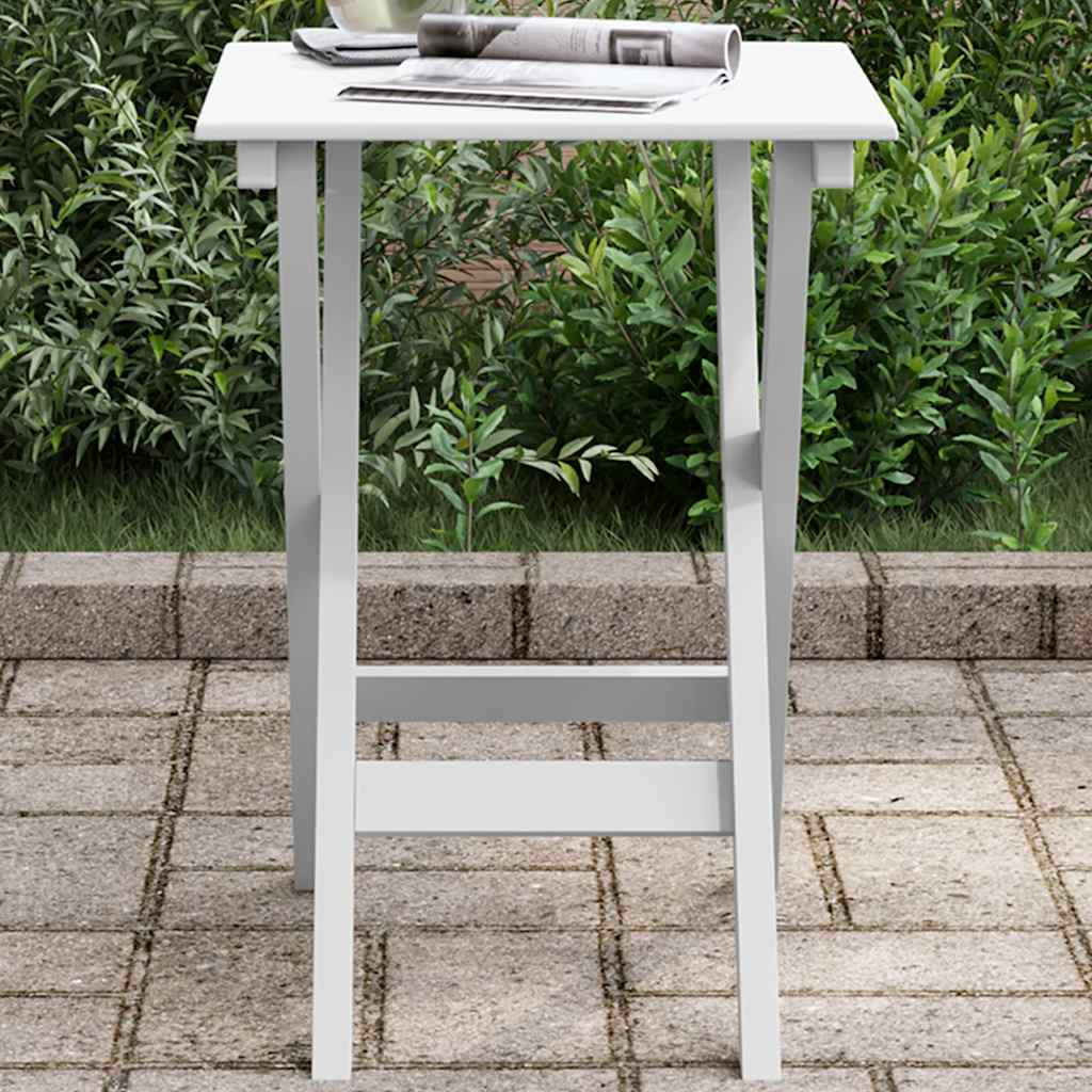 Bijzettafel inklapbaar massief populierenhout wit is nu te koop bij PeponiXL, paradijselijk wonen!