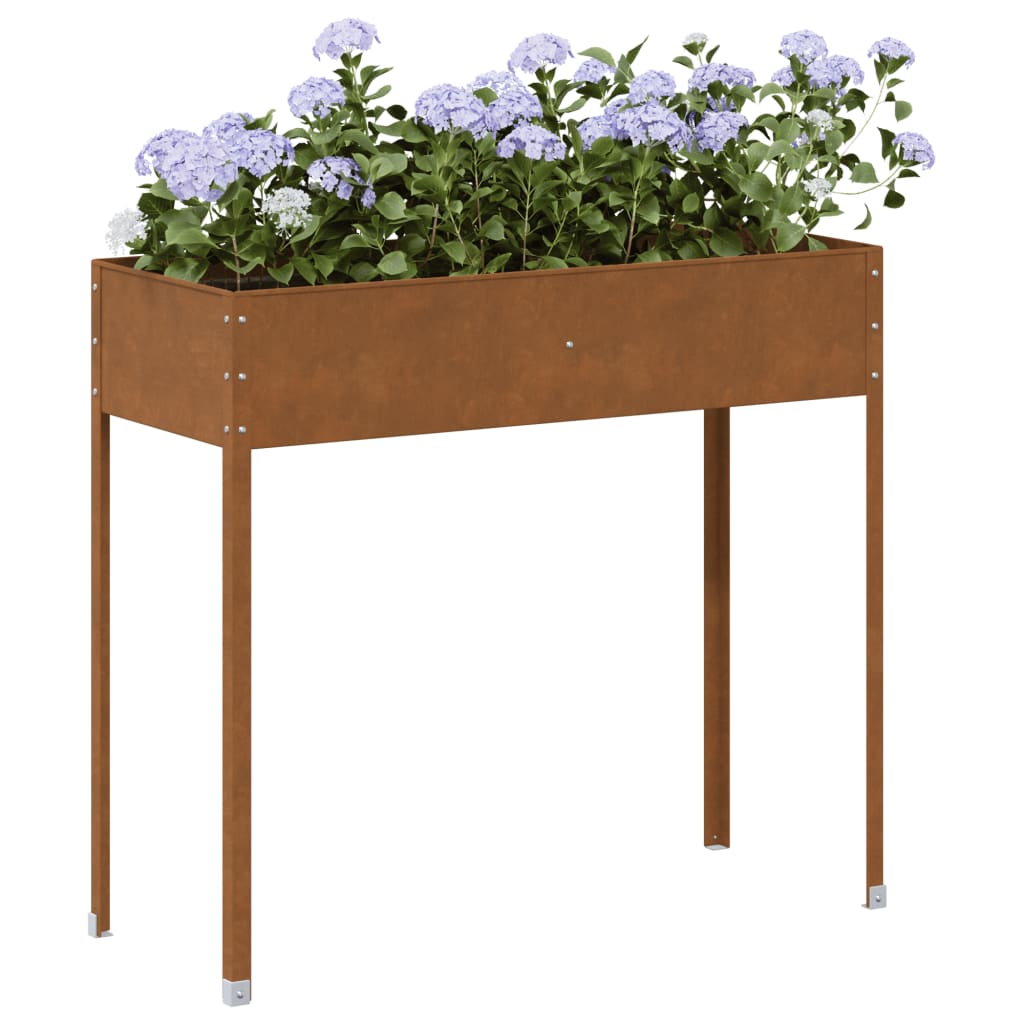 Plantenbak 100,5x40,5x90 cm weervast staal is nu te koop bij PeponiXL, paradijselijk wonen!