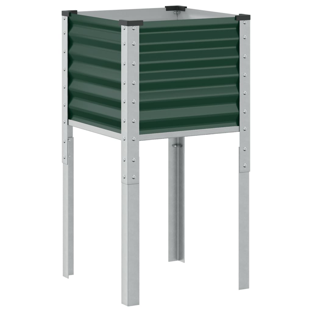 Plantenbak Groen 45x45x88 cm Staal is nu te koop bij PeponiXL, paradijselijk wonen!