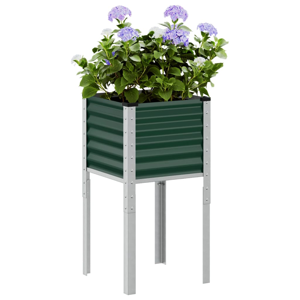 Plantenbak Groen 45x45x88 cm Staal is nu te koop bij PeponiXL, paradijselijk wonen!